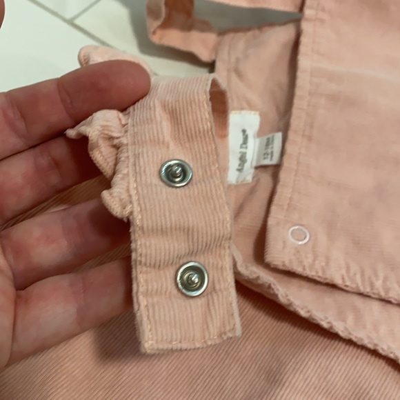 ANGEL DEAR BABY GIRLS CORDUROY RUFFLE OVERALLS ROMPER 12-18M TBBC - Picture 7 of 7